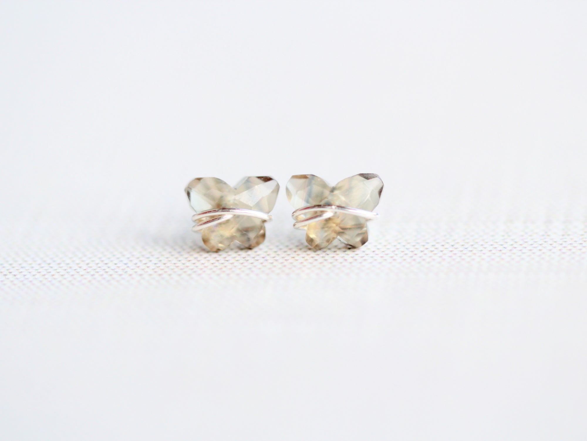 Papillon Studs - Fluorite