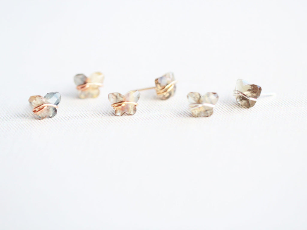 Papillon Studs - Fluorite