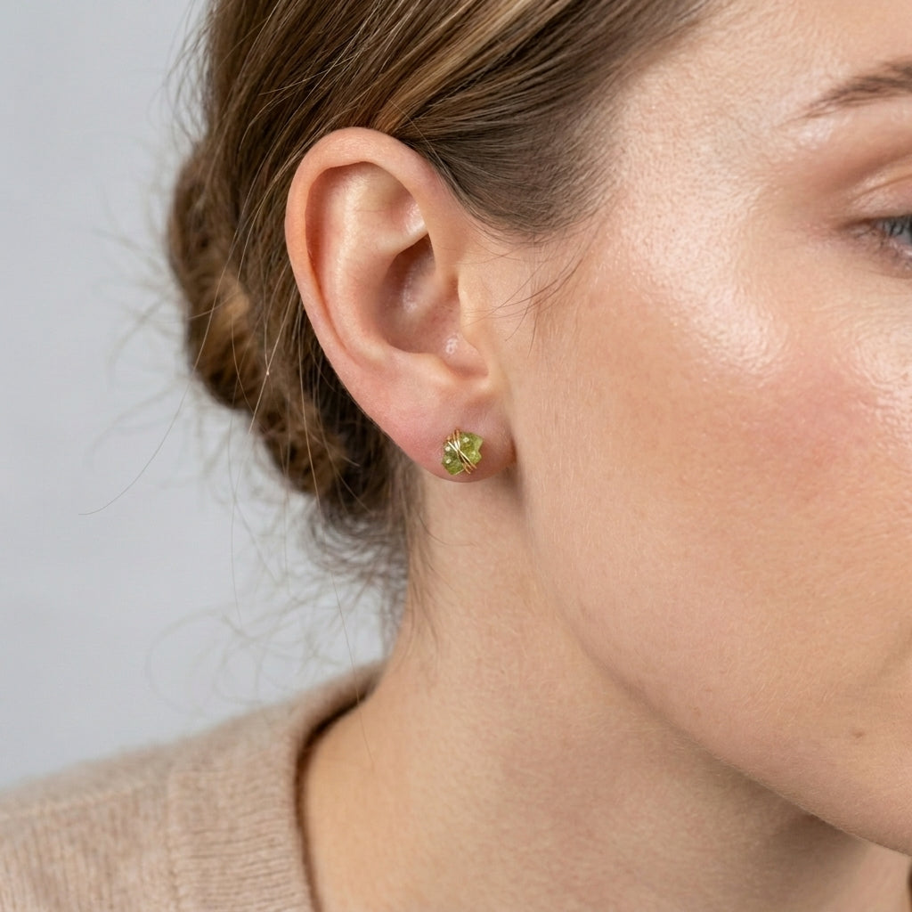 Comet Studs - Peridot