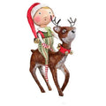Run Run Reindeer Christmas Figurine by Lori Mitchell - SHIPS AUGUST