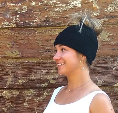 Purely Alpaca Messy Bun Alpaca Hat