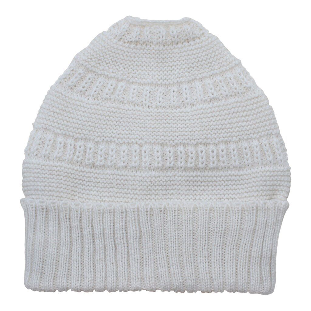 Purely Alpaca Messy Bun Alpaca Hat