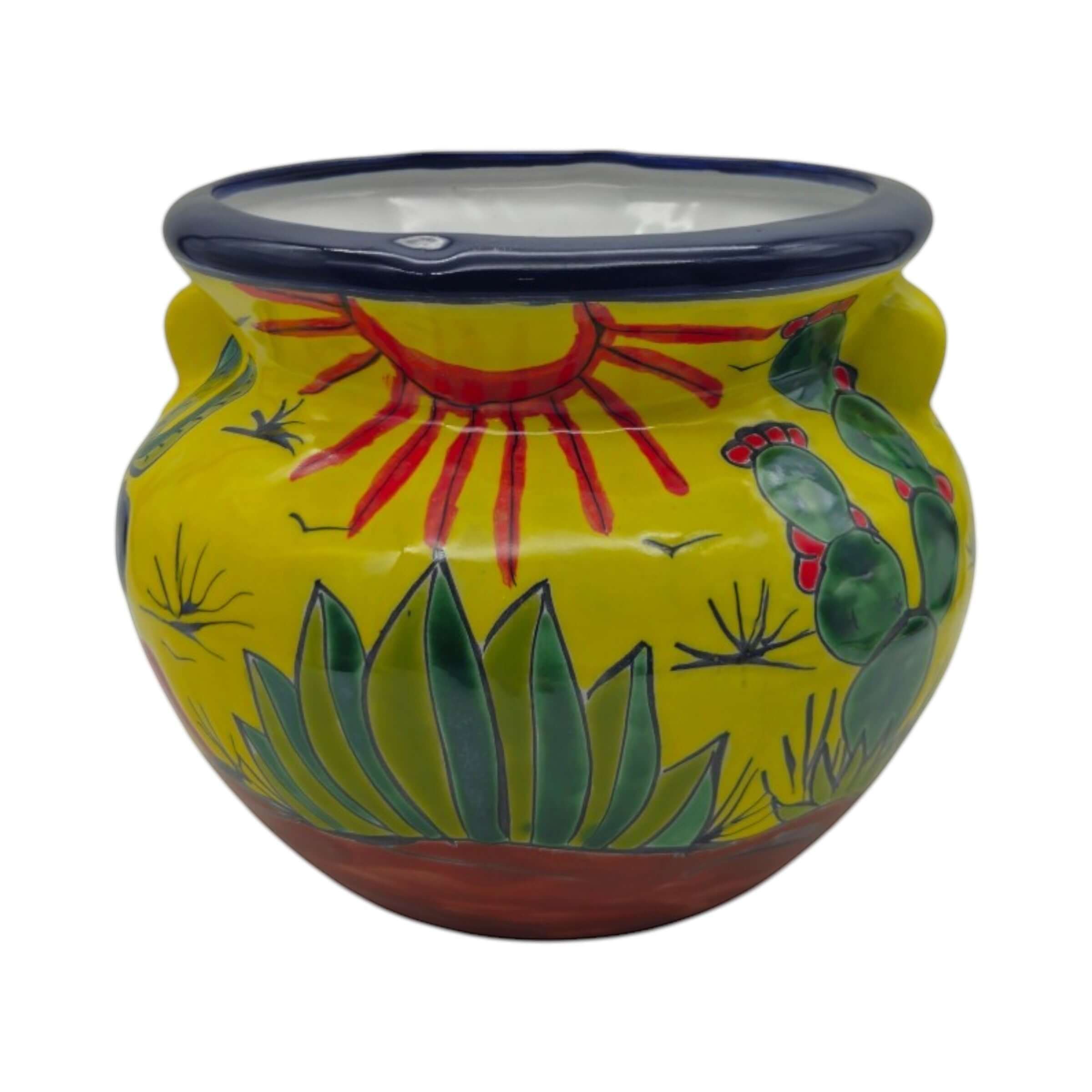 Talavera Cactus Planter | Yellow Desert Design