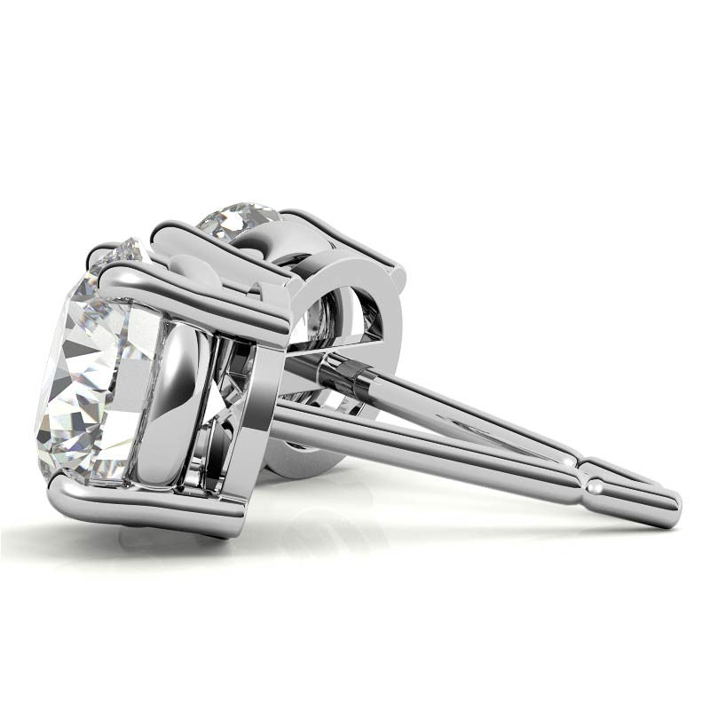 Luxurious 0.50 CTW Lab Grown Diamond Stud Earrings | G-VS Clarity | Sterling Silver | USA Made